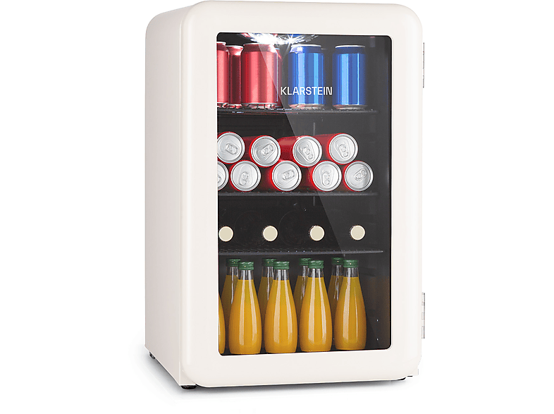 KLARSTEIN PopLife 70 Kühlschrank (E, 69 cm hoch, Vintage-Creme)