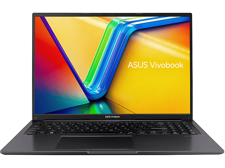 ASUS Vivobook M-Serie, fertig eingerichtet, Office 2021 Pro, Notebook mit 16 Zoll Display, AMD, 12 GB RAM, 500 GB SSD, Indie Black