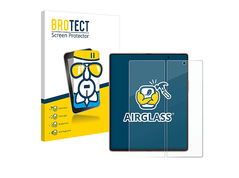 BROTECT Airglass Galaxy klare 2 Fold 5G) Samsung Schutzfolie(für Z