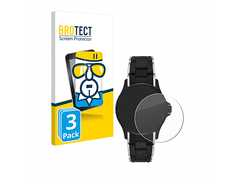 BROTECT 3x 9H klares Schutzglas(für Michael Kors Reid (40 mm)) | Smartwatch Schutzfolien & Gläser