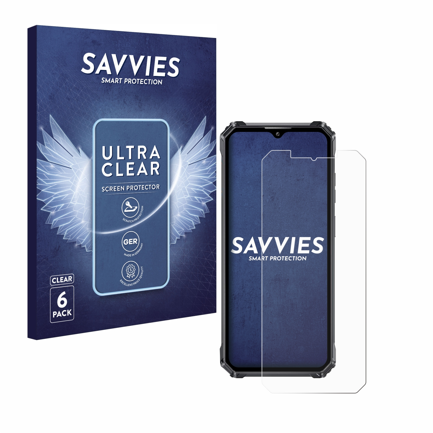 WP28) SAVVIES 6x Oukitel klare Schutzfolie(für