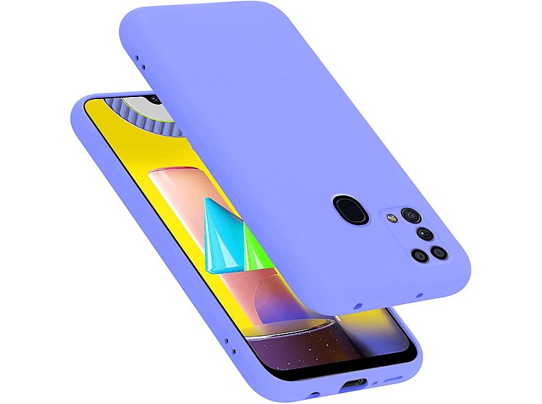 CADORABO Hülle im Liquid Silicone Case Style, Backcover, Samsung, Galaxy M31, LIQUID HELL LILA