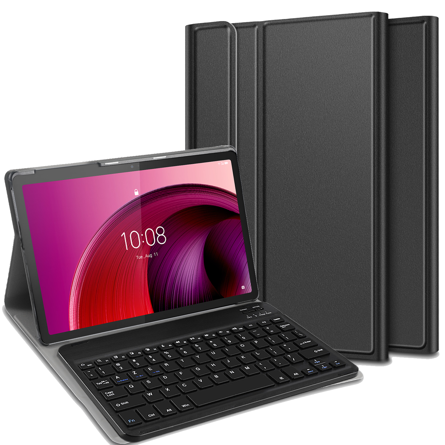 Kompatibel für Tastatur Hülle Tablethülle 5G M10 Lenovo Schwarz Tab Kunstleer, - Lenovo Backcover mit CAZY