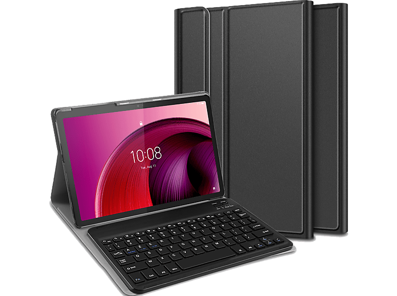 Kompatibel für Tastatur Hülle Tablethülle 5G M10 Lenovo Schwarz Tab Kunstleer, - Lenovo Backcover mit CAZY