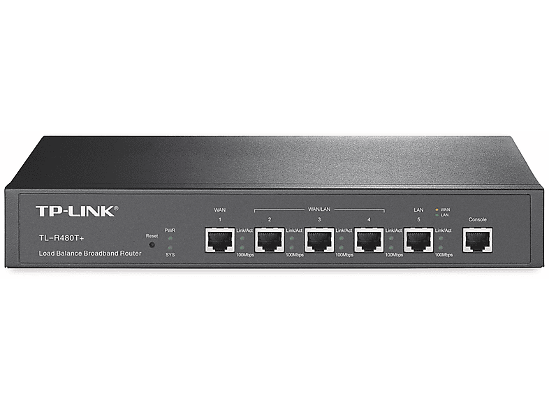 TP-LINK TP-Link TL-R480T+ - Router - 3-Port-Switch - WAN-Ports: 2 TL-R480T+  Switch 5