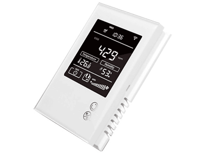 230VAC und - Feuchtigkeitssensor HOME CO2-, MCOEMH9-CO2-230 Temperatur- Weiß HOME MCO Sensor - MCO