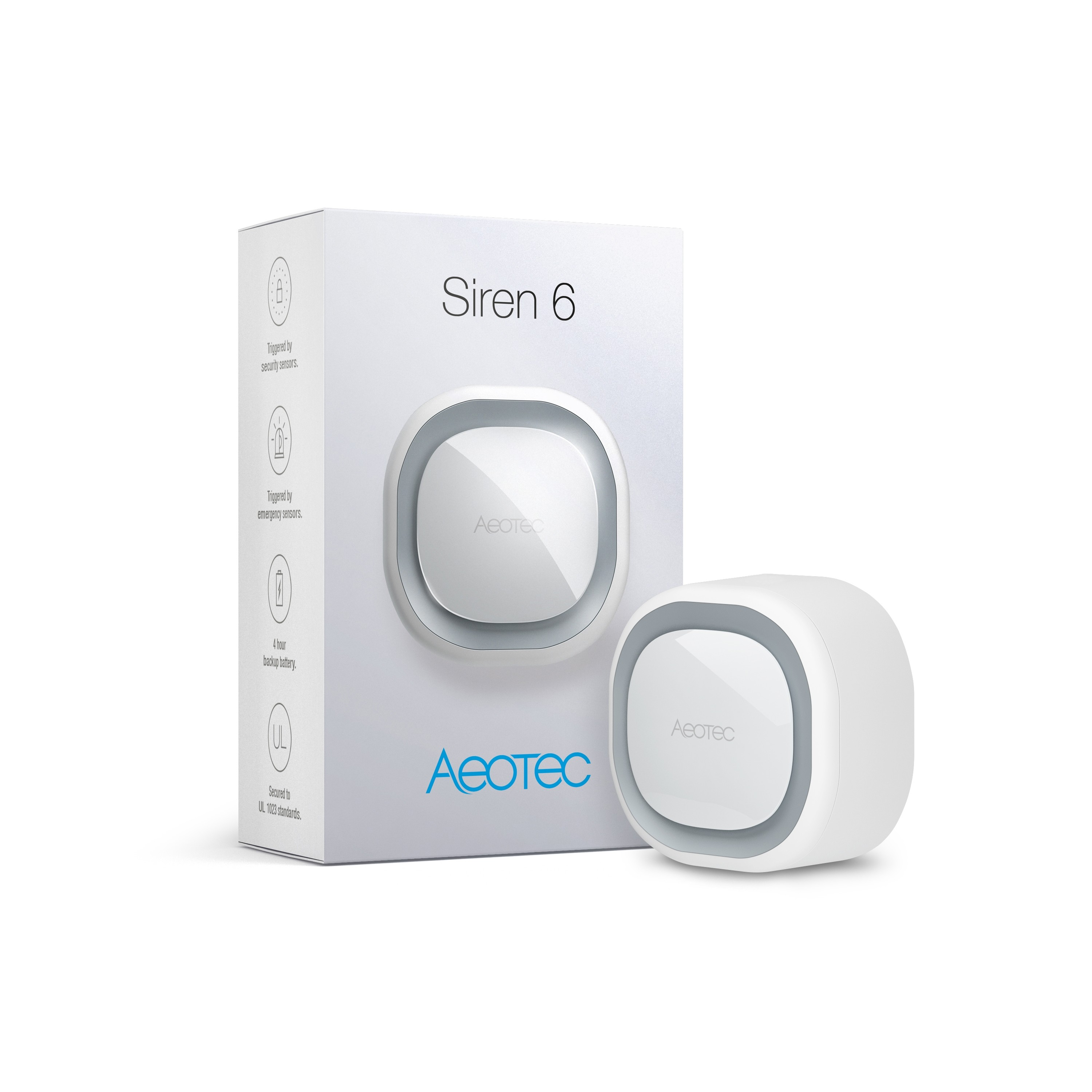 Drahtlose Sirene, - AEOTEC Weiß Z-Wave+ Aeotec / Innensirene 105Db