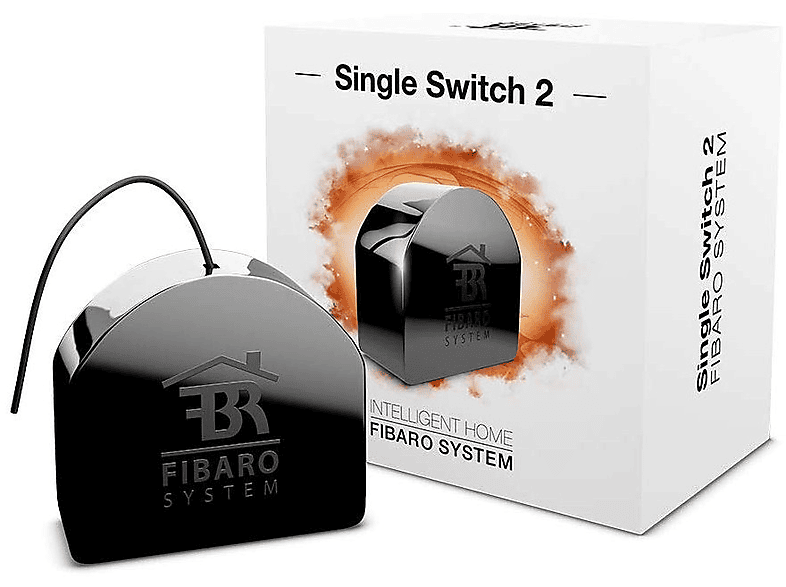 Fibaro Schwarz Single Switch Z-Wave+ FIBARO 2 Ein/Aus-Modul Switch, - -
