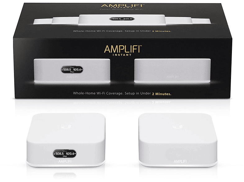 UBIQUITI Ubiquiti AmpliFi Instant AFi-INS-EU WLAN 1xRouter+1xExtender(bis zu 371 m² Mesh Gigabit Ethernet  Router 1