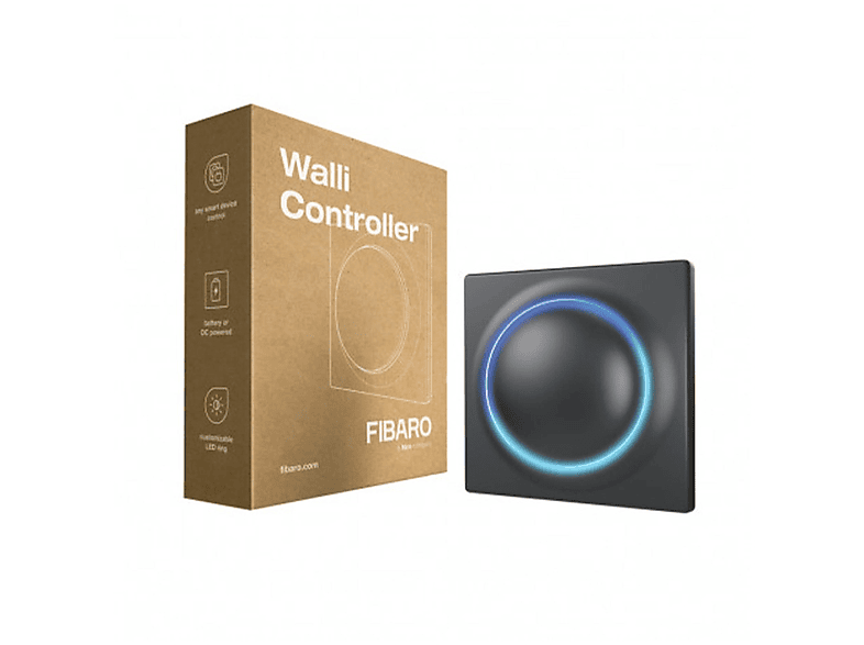 FIBARO Wandtaster Sender Z-Wave Plus grau Schwarz Controller V2 Walli Aktor