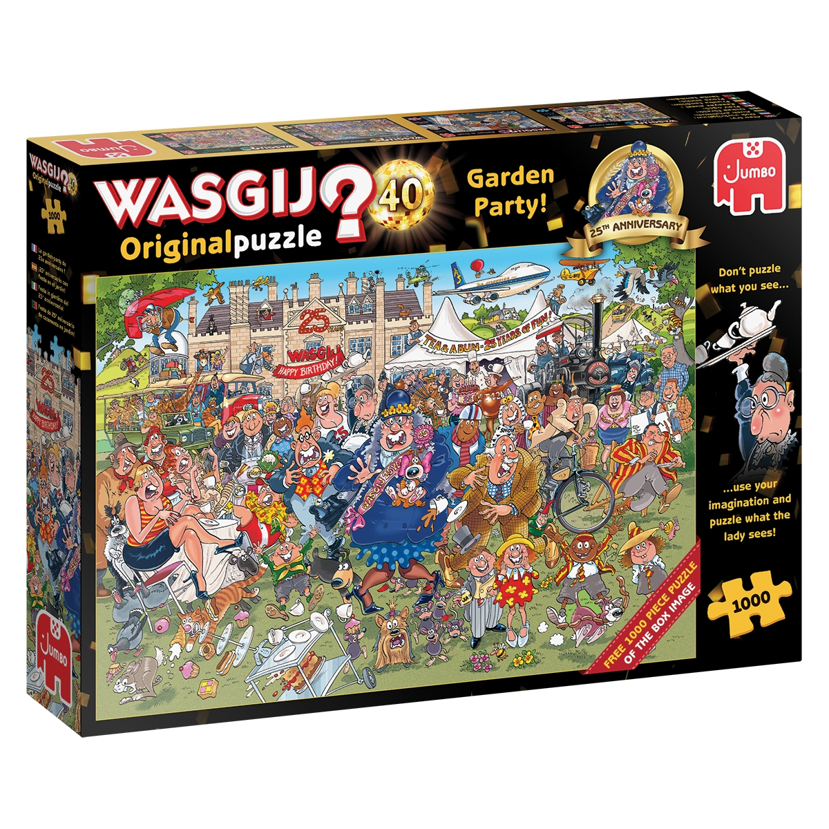 JUMBO Puzzle Wasgij Original 40 Stück) - Puzzle Gartenparty! (2 1000 x