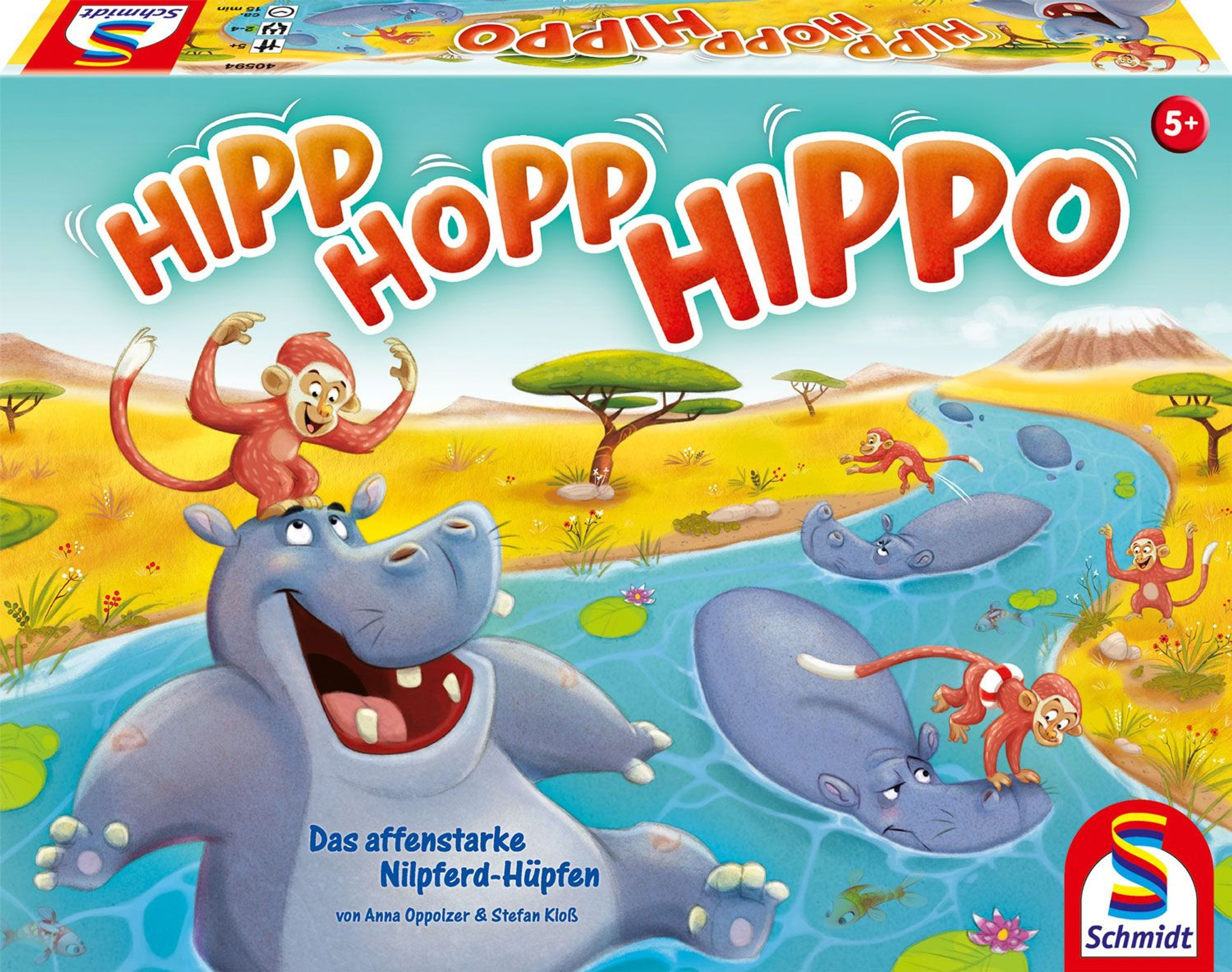 SCHMIDT SPIELE Hippo, Gesellschaftsspiel Hurra Hopp