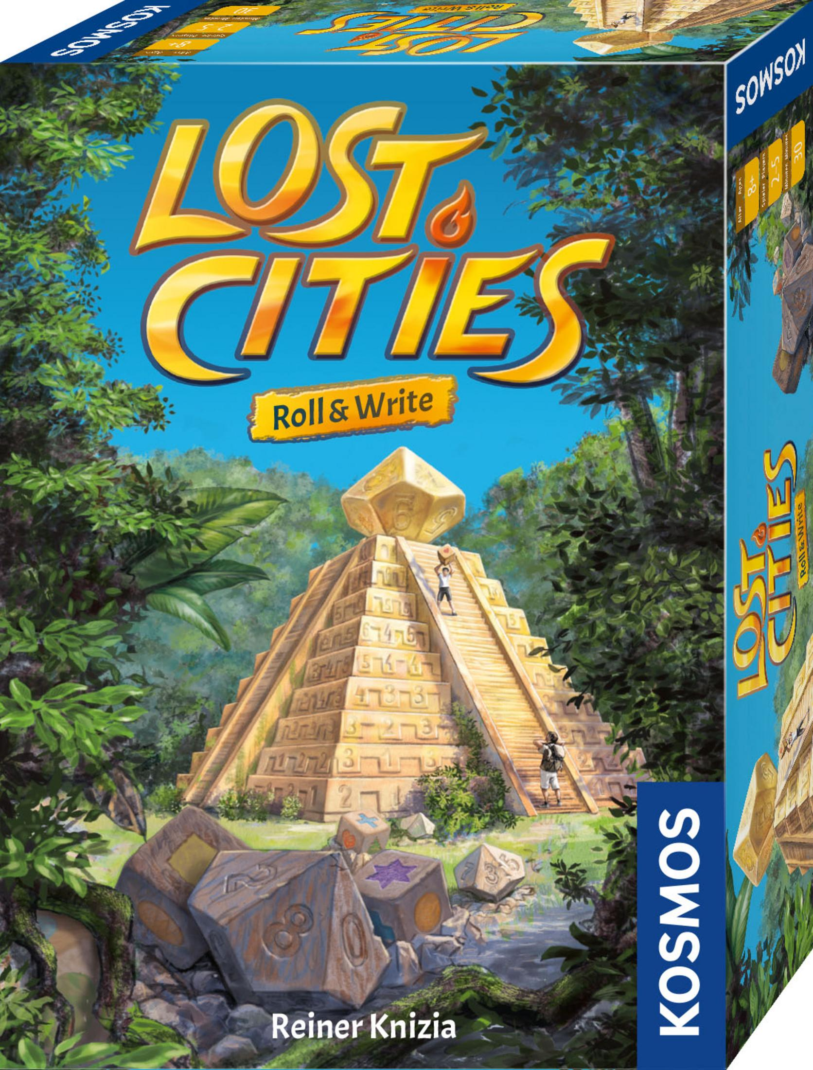 680589 CITIES-ROLL & WRITE Würfelspiel LOST KOSMOS