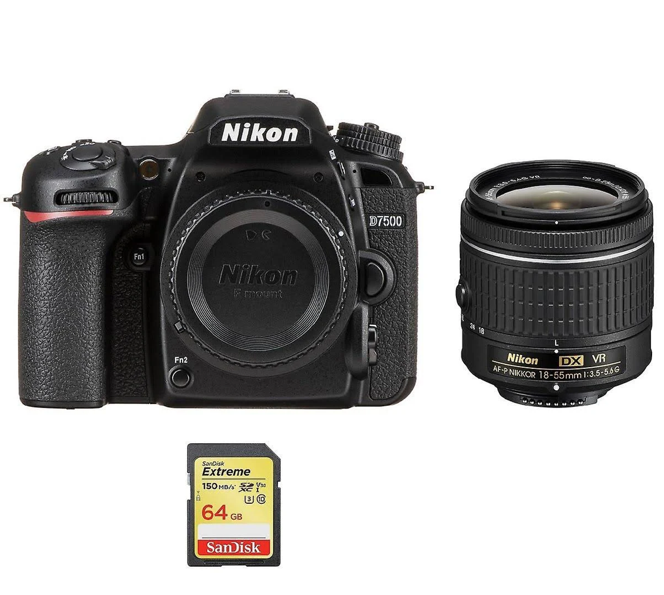 Cámara digital | NIKON D7500 AF-P 18-55mm F3.5-5.6G VR + 64GB SD