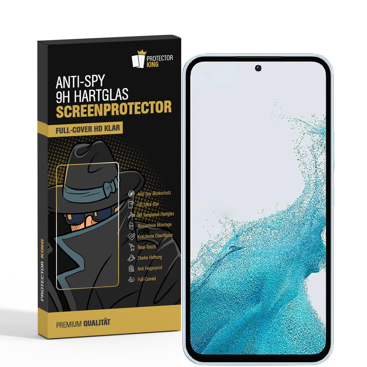 PROTECTORKING 1x A54 Samsung 9H 5G) Displayschutzfolie(für Galaxy Privacy Panzerschutzglas