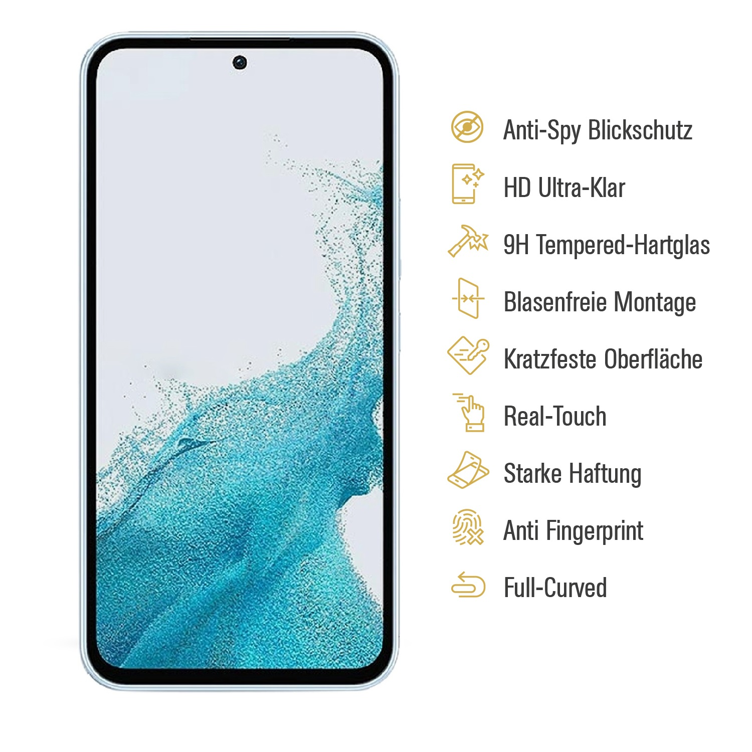 Samsung A54 PROTECTORKING 9H Galaxy Privacy Panzerschutzglas 1x Displayschutzfolie(für 5G)