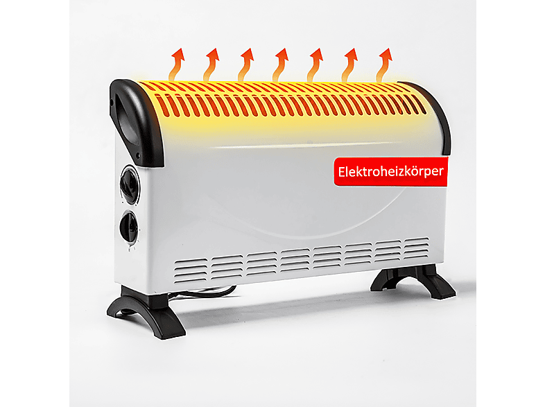 LINGDA Elektroheizung Heizung einstellbare Heizstufe Heizung (1800