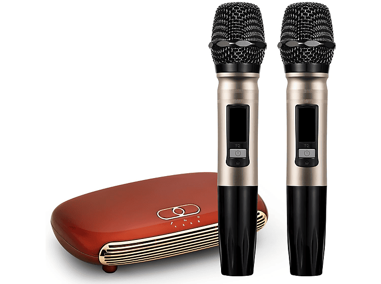voll, USB-Soundkarte Retro Mikrofon - reich ist Mikrofon Rot ENBAOXIN Klangqualität und Mode sowohl
