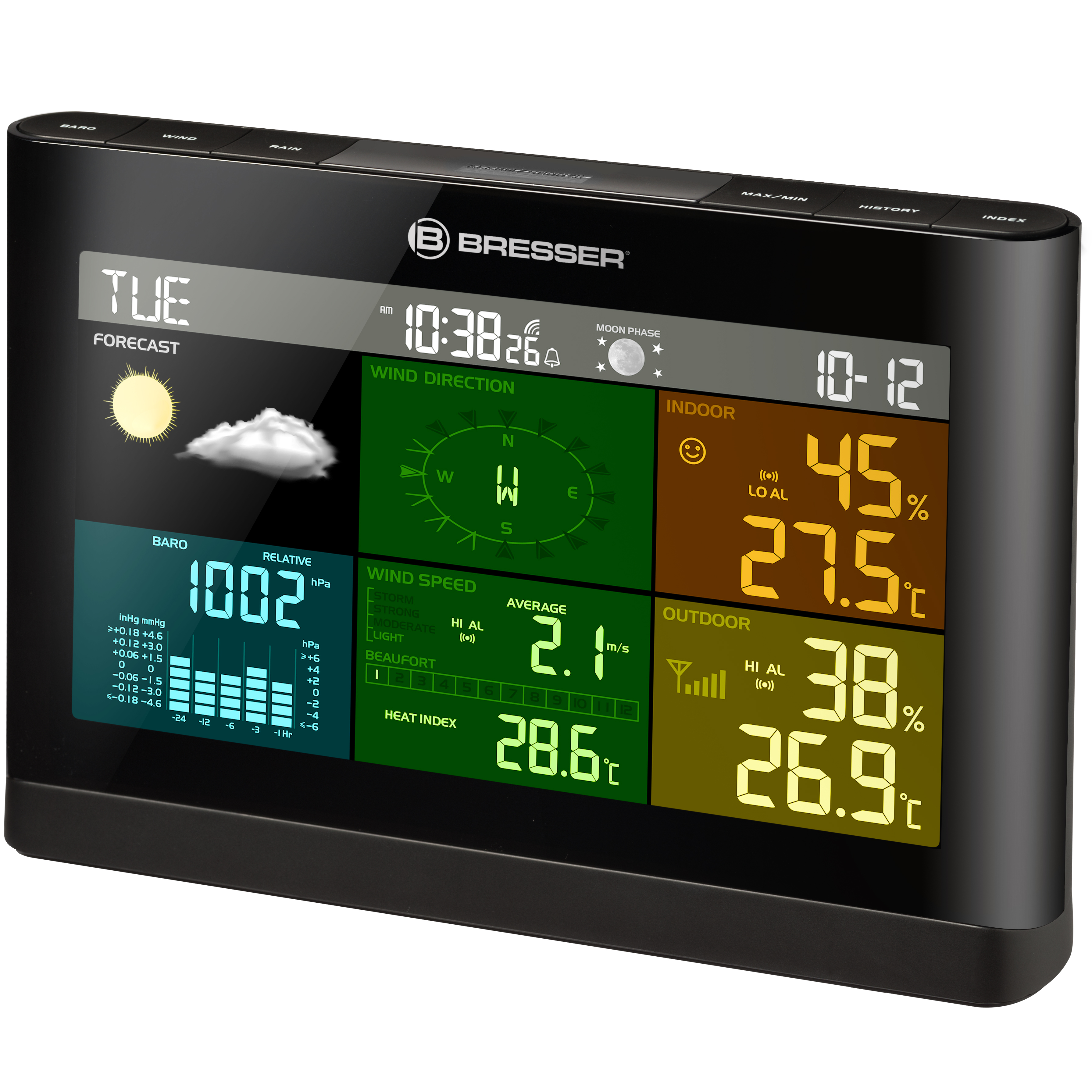 BRESSER Zusätzliche Basisstation Center für Comfort Wetter 7002550 Wetterstation