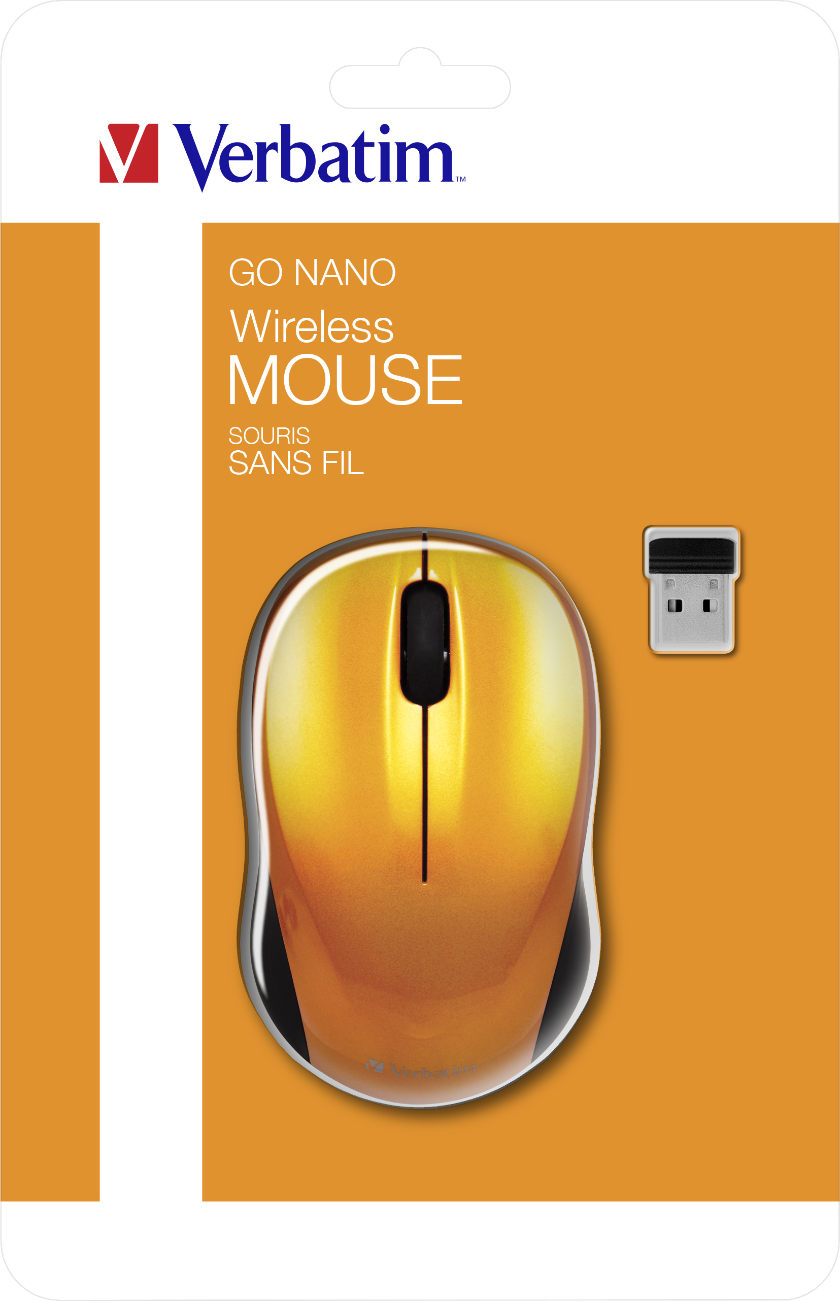 Maus Vulkanisches Maus, kabellose Orange Nano Orange Go VERBATIM