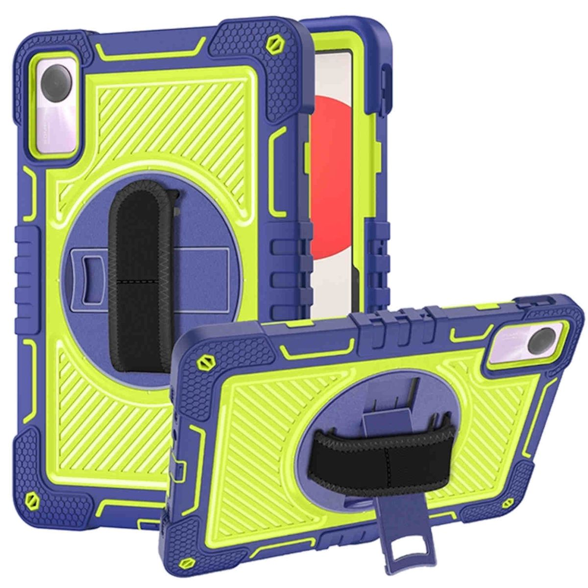 WIGENTO 360 Grad SE Backcover, Grün Outdoor 11 Blau Hybrid / Xiaomi, Halte-Schlaufe 2 Tasche Pad / aufstellbar, Zoll, mit Redmi