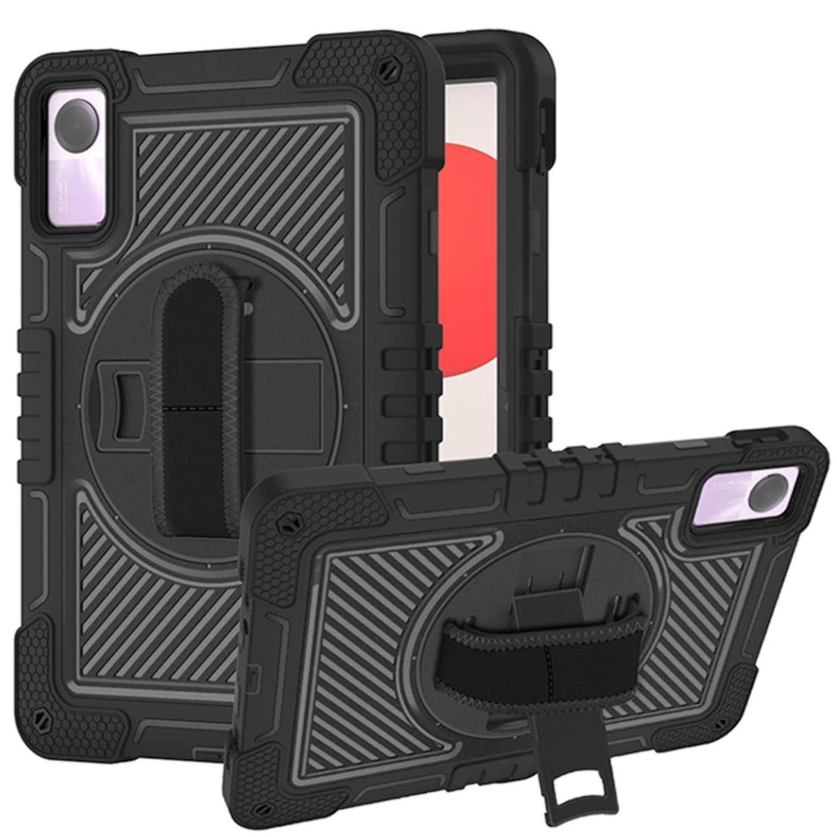 Tasche Backcover, Schwarz 360 Outdoor aufstellbar, Zoll, 2 Halte-Schlaufe 11 Redmi Xiaomi, Grad mit SE Pad / WIGENTO Hybrid