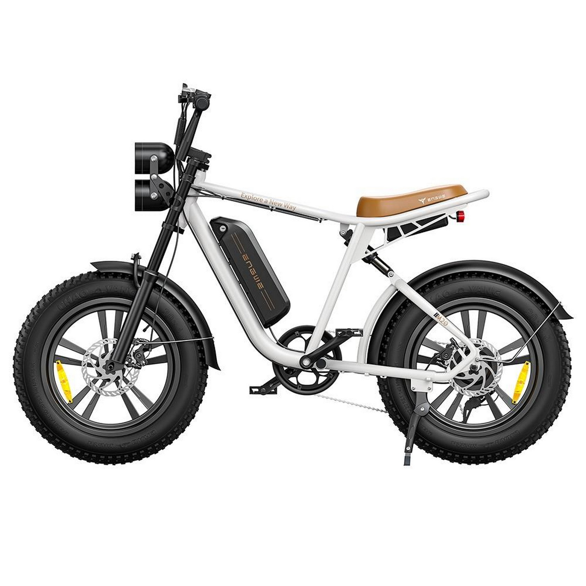 ENGWE M20 Single battery Unisex-Rad, Mountainbike Weiß) (Laufradgröße: Zoll, 20