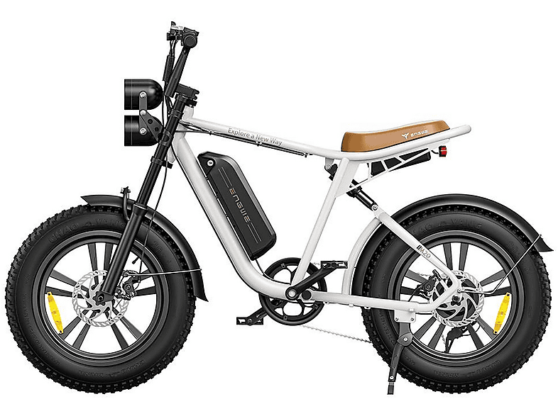 Mountainbike ENGWE Single 20 Zoll, Weiß) battery Unisex-Rad, (Laufradgröße: M20