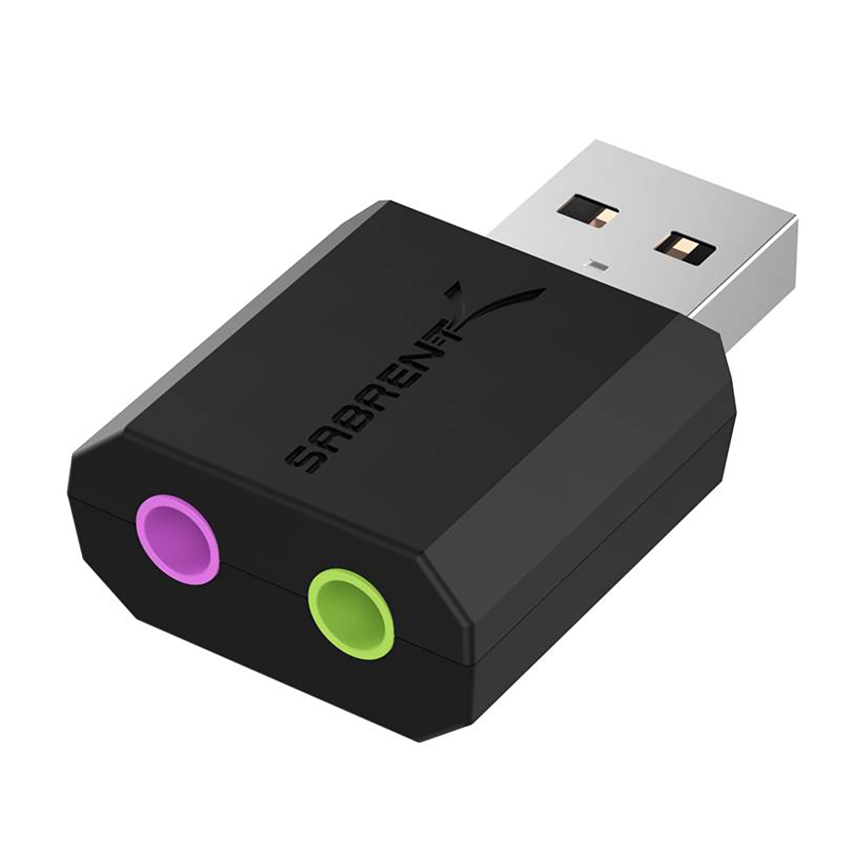 auf 3,5 audio USB USB adapter adapter audio mm SABRENT Klinke