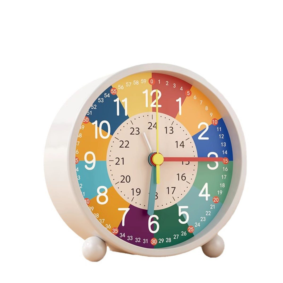 ENBAOXIN Early Learning Creative Small Zoning Clock Wecker Alarm Block Matching Colour - Colour