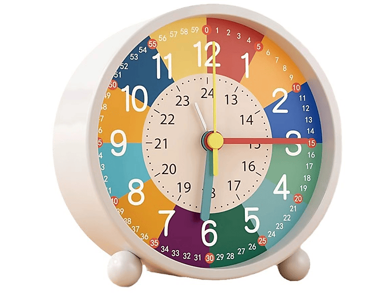 ENBAOXIN Early Learning Creative Alarm Matching Zoning Block Small Colour Clock Colour Wecker 