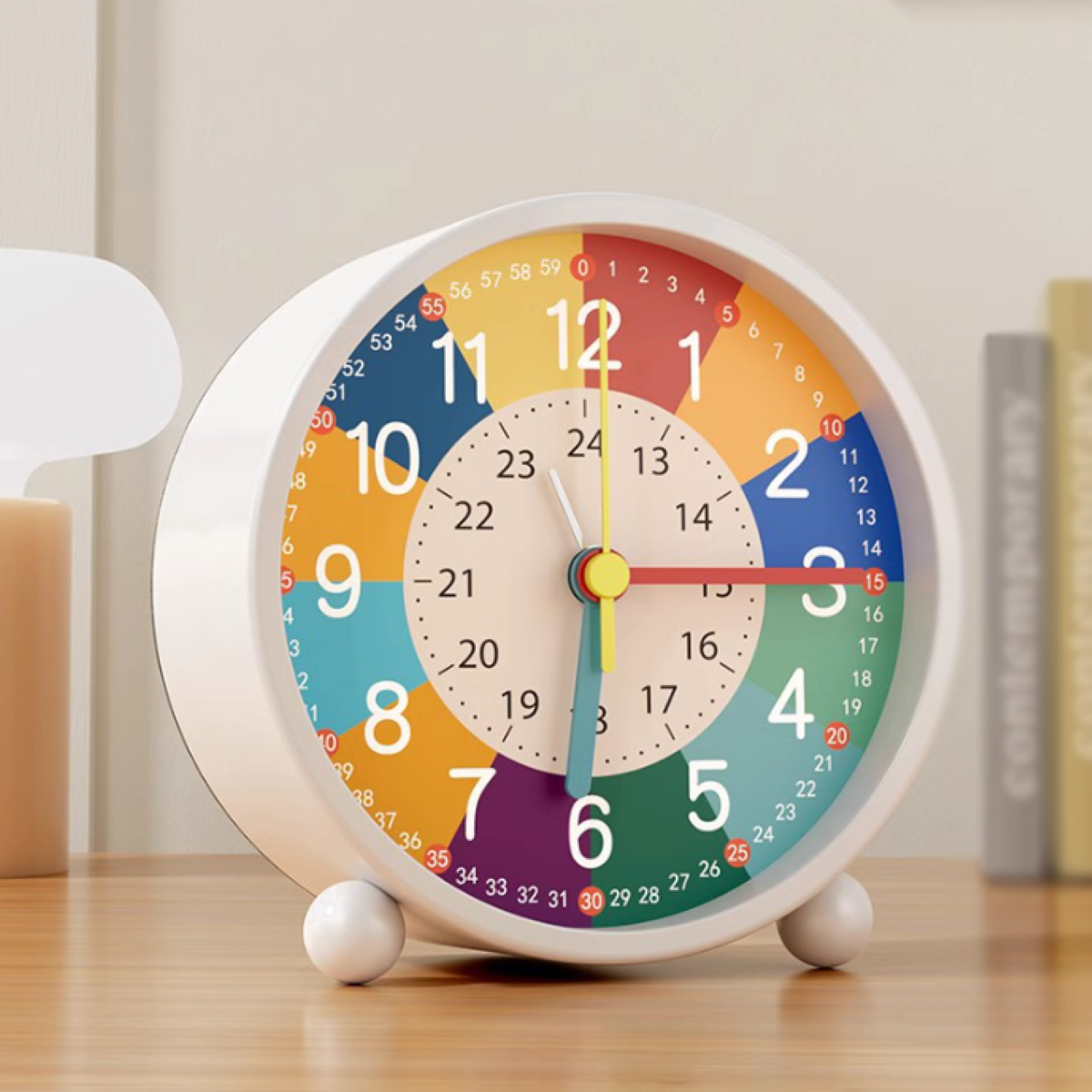 ENBAOXIN Early Learning Creative Small Zoning Clock Wecker Alarm Block Matching Colour - Colour