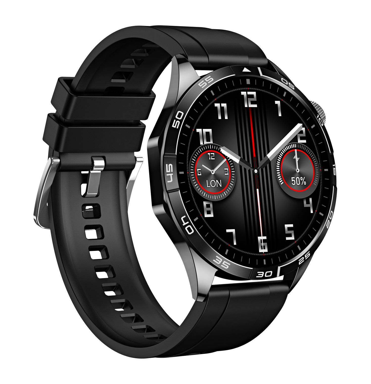 MIRUX Fitness FAMOGT4-SW Tracker Smartwatch Silikon, BT-Anruf Schwarz NFC