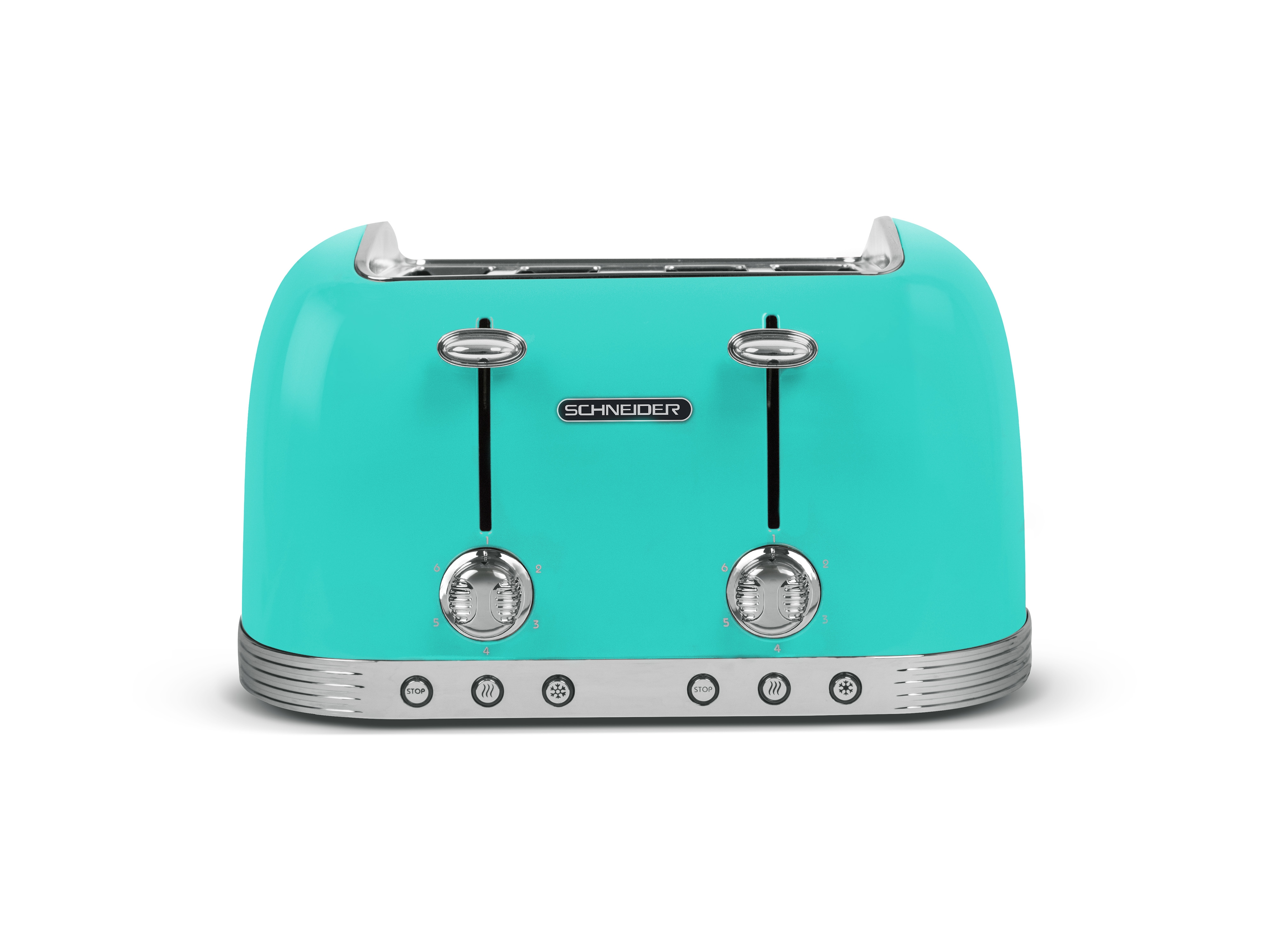 SCHNEIDER SCTO4ACA Toaster vintage türkis (1630 Watt, Schlitze: 4) | SATURN