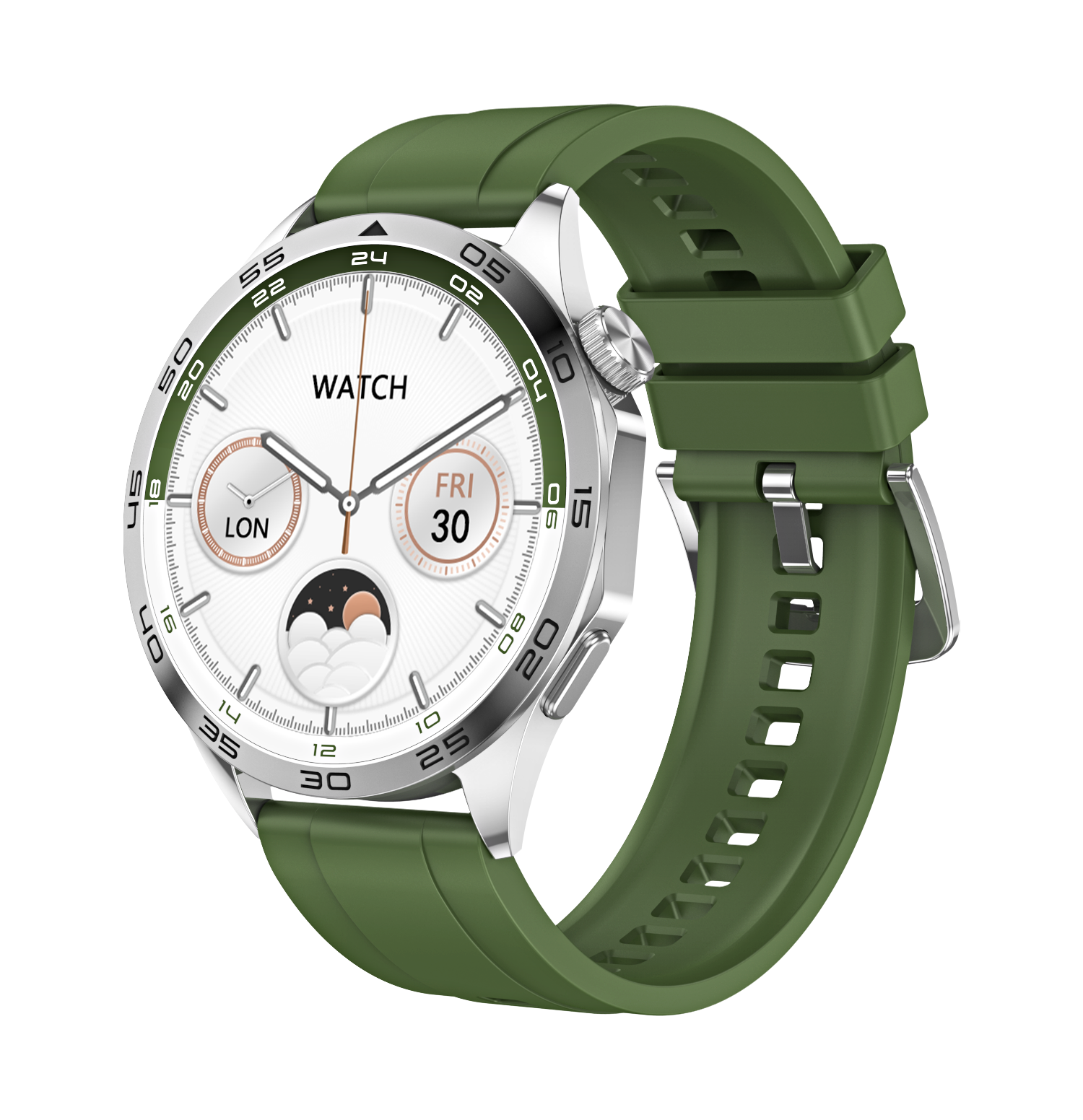 MIRUX Tracker BT-Anruf NFC Smartwatch Fitness GT4Gr Grün Silikon,