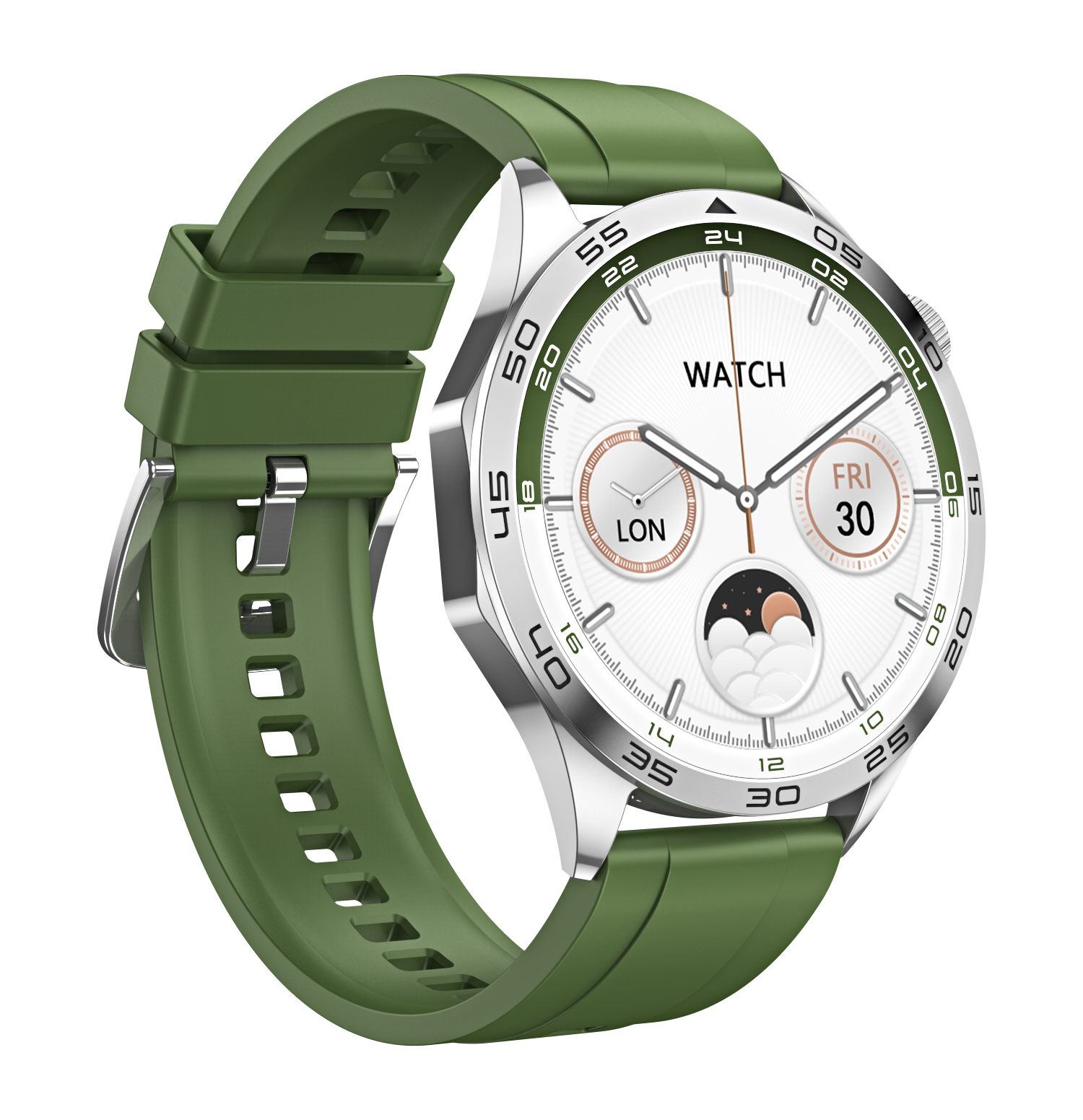 MIRUX Tracker BT-Anruf NFC Smartwatch Fitness GT4Gr Grün Silikon,