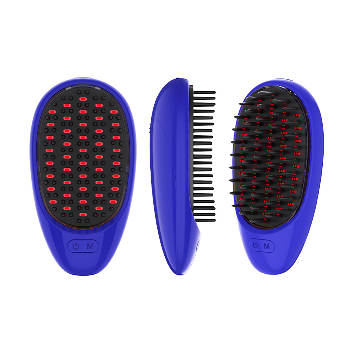 blaues einstellbar Kopf-Vibrationsmassagekamm rotes LACAMAX Massagekamm umschaltbar, und Blauer fünf - Stufen Licht