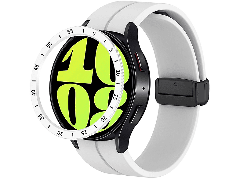 WIGENTO Rahmenschutz mit Zeitstrahl Watch Galaxy 47mm) 6 Smartwatchhülle(für Samsung Classic