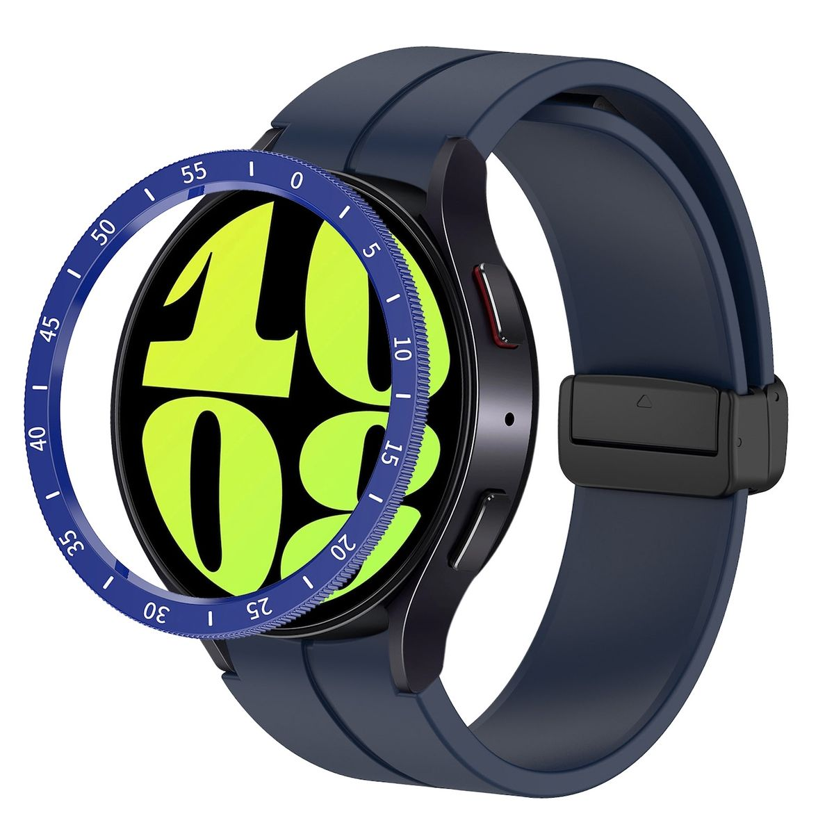 WIGENTO Rahmenschutz mit Zeitstrahl Watch Classic 47mm) Galaxy Smartwatchhülle(für 6 Samsung