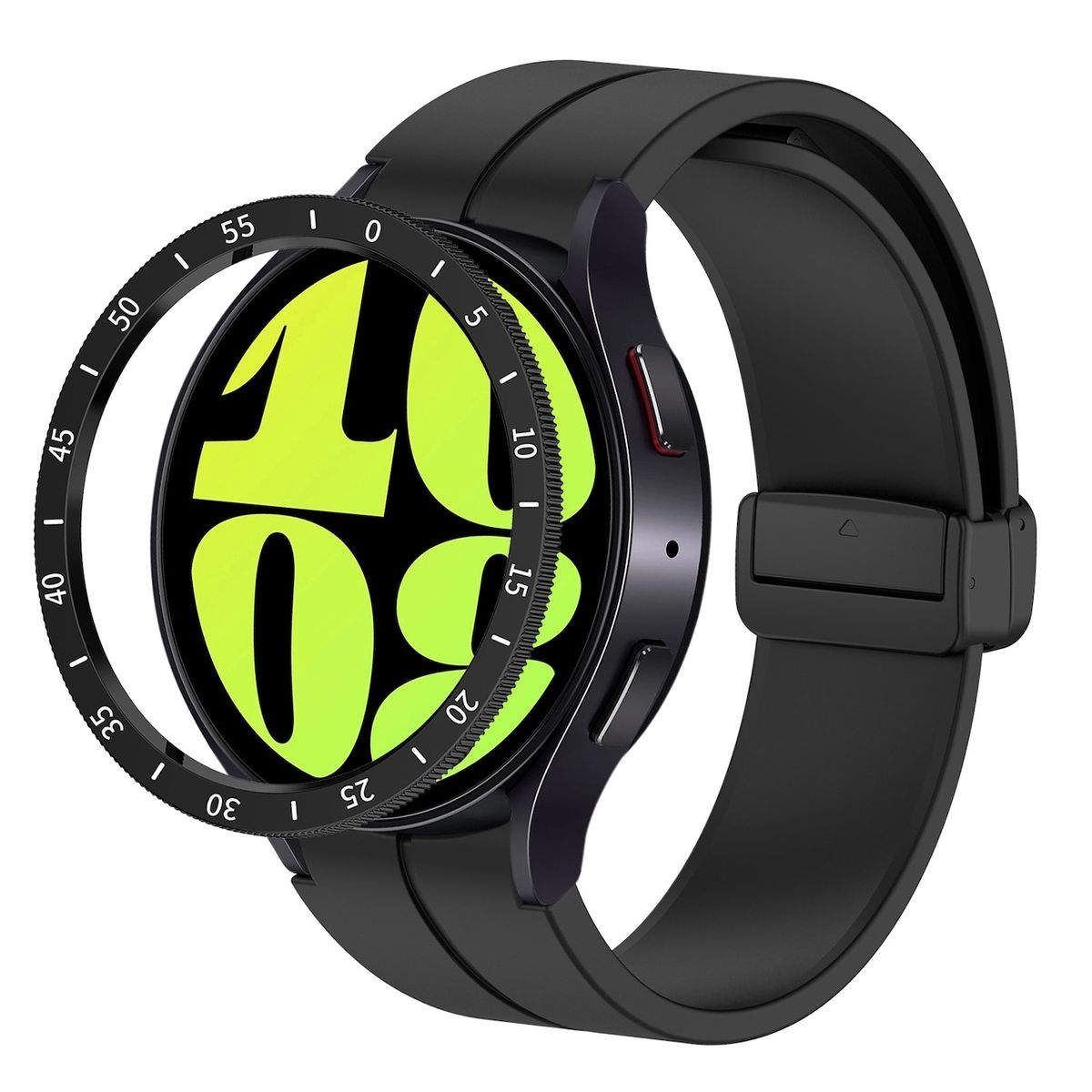 WIGENTO Rahmenschutz mit Zeitstrahl Samsung Galaxy Watch Smartwatchhülle(für 6 Classic 43mm)