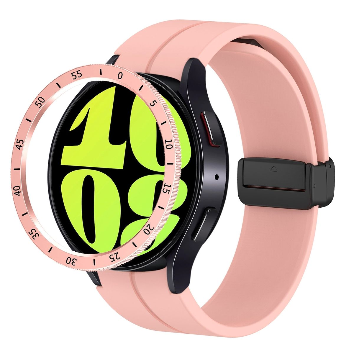WIGENTO Rahmenschutz Samsung Smartwatchhülle(für Galaxy Watch mit 6 Classic Zeitstrahl 43mm)