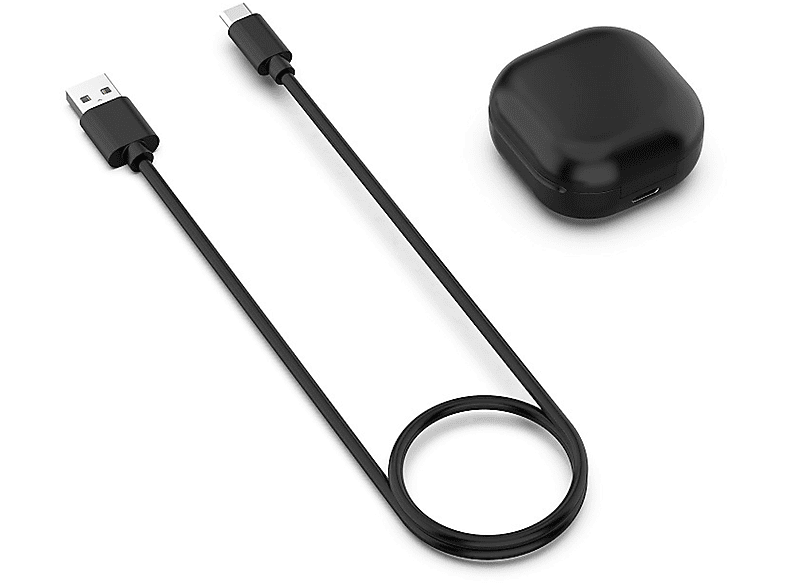 WIGENTO Perfekte Passform - inkl. Galaxy Galaxy Ladestation Galaxy Samsung Buds Buds Schwarz Ladekabel, Live Samsung -, SM-R180, Galaxy Live SM-R180