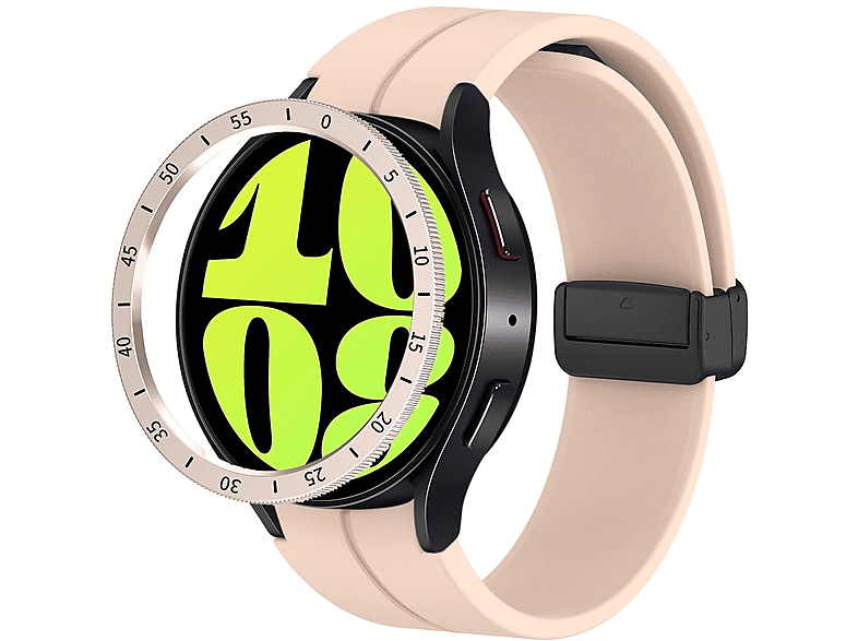 WIGENTO Rahmenschutz mit Zeitstrahl Classic Galaxy 43mm) Samsung Watch Smartwatchhülle(für 6