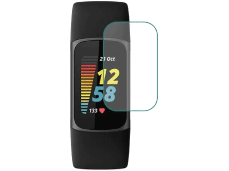 5) / TPU Charge PET Fitbit 6 Display 2x WIGENTO Schutzfolie(für Folie