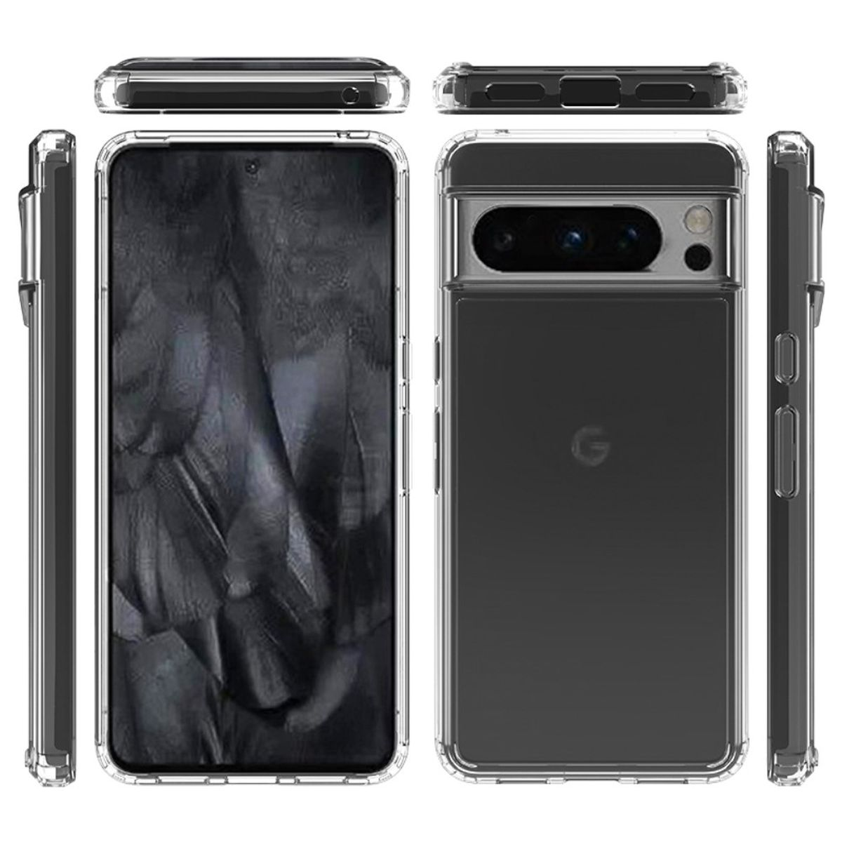 COVERKINGZ Handycase Backcover, Pixel mit Transparent Kameraschutz, und Pro, Display- Google, 8