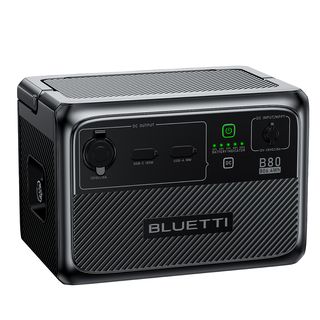 Generador de energía - BLUETTI B80, 806 Wh, 1 × USB-C de 100 W, 1 × USB-A de 18 W y 1 × toma de coche de 12 V/10 A, Gris