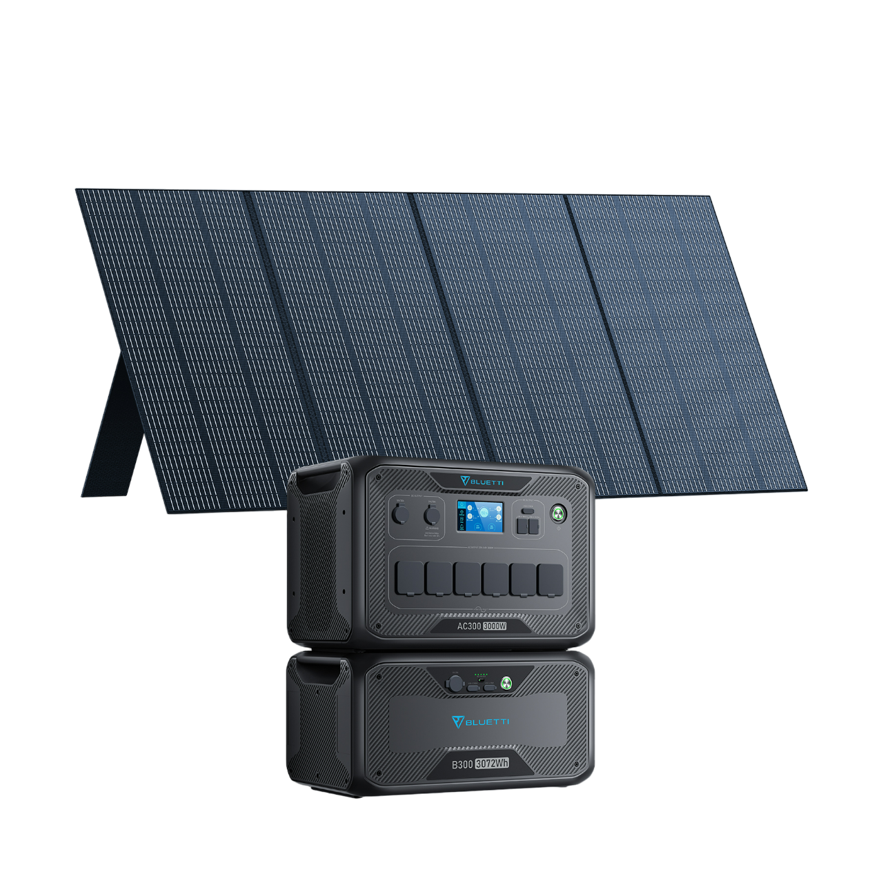 Schwarz Solarpanel Stromerzeuger und B300 3072 AC300 BLUETTI mit Wh PV350