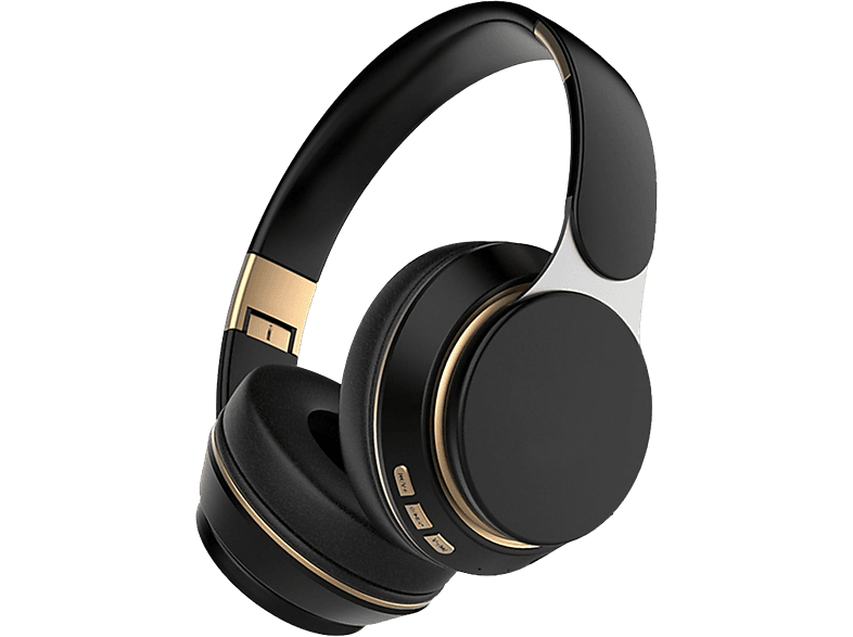 KINSI Over-Ear-Bluetooth Kopfhörer,Einziehbar und faltbar,Sport-Kopfhörer, Kopfhörer Bluetooth schwarz Over-ear