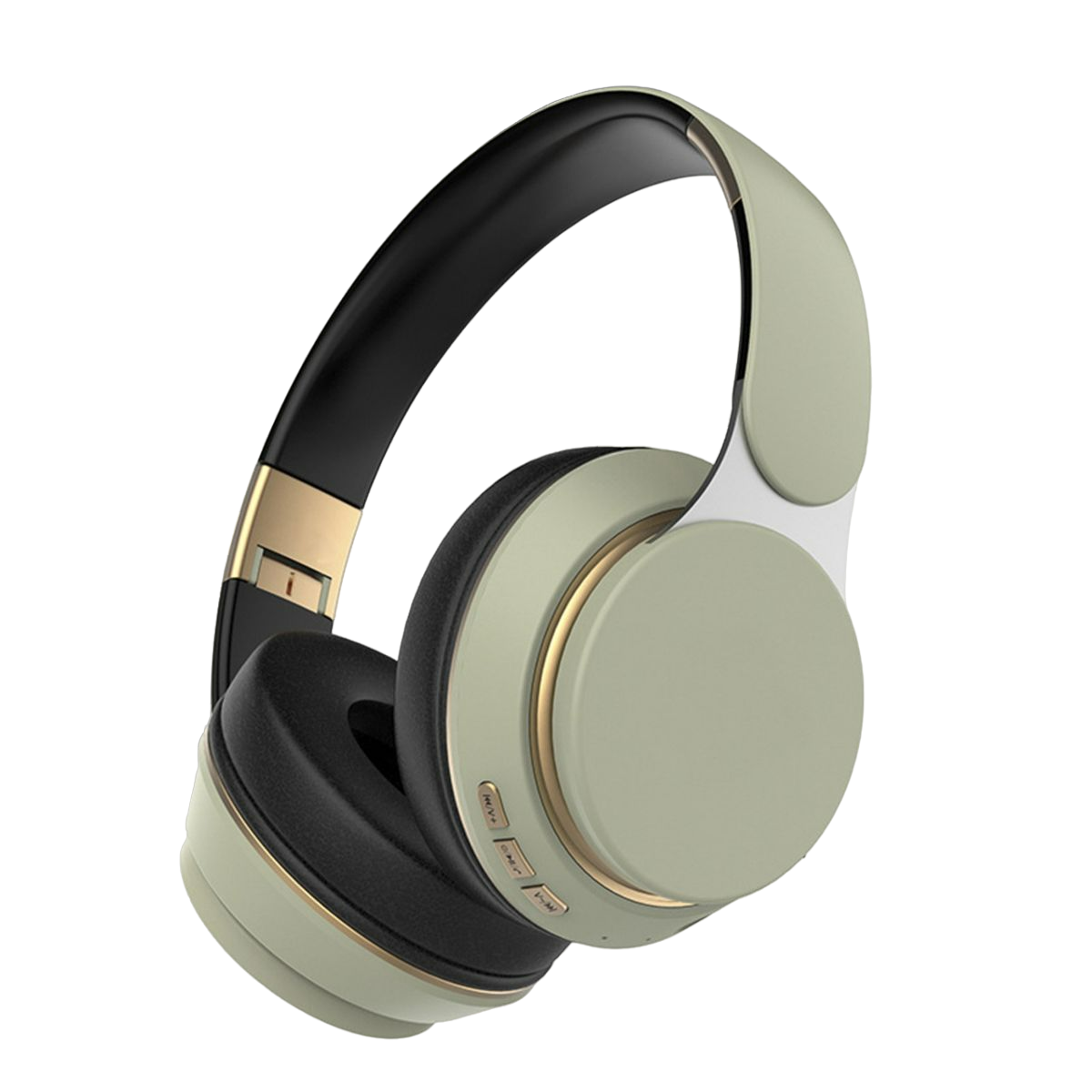 und Over-Ear-Bluetooth Bluetooth Kopfhörer Kopfhörer, Over-ear Stereo-Ton, Einziehbar faltbar, KINSI grün