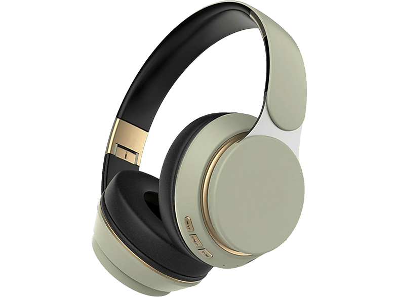 KINSI Over-Ear-Bluetooth Kopfhörer, Stereo-Ton, Einziehbar und faltbar, Over-ear Kopfhörer Bluetooth grün